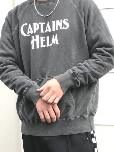 CAPTAINS HELM PIGMENT CUT-OFF LOGO SWEAT