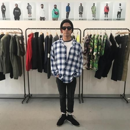 ROTTWEILER (ロットワイラー) Rayon Check Open Collar LS Shirt