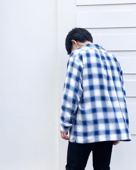 ROTTWEILER (ロットワイラー) Rayon Check Open Collar LS Shirt 