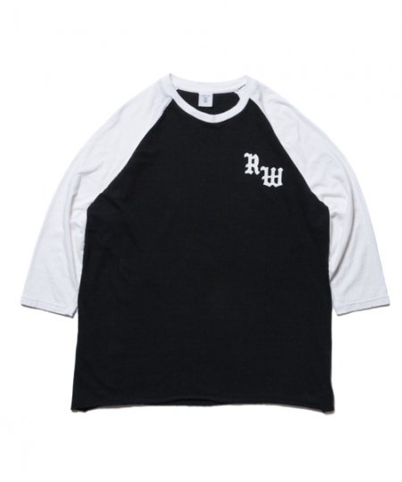 ROTTWEILER (ロットワイラー) RW PACK 4/3 Tee (ラグラン7分袖Tシャツ) BLACK