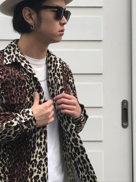 WACKO MARIA (ワコマリア) LEOPARD CORDUROY OPEN COLLAR SHIRT ...