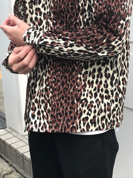 wackomaria leopard corduroy shirt