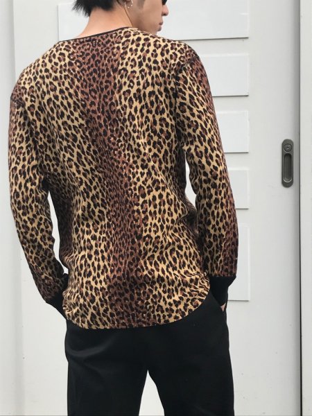WACKO MARIA (ワコマリア) LEOPARD HENLY NECK THERMAL SHIRT ( TYPE-1 