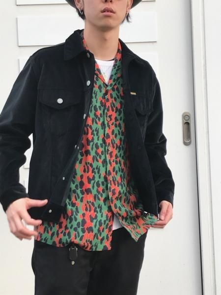 WACKO MARIA (ワコマリア) LEOPARD HAWAIIAN SHIRT (レオパードアロハシャツ) GREEN-PINK