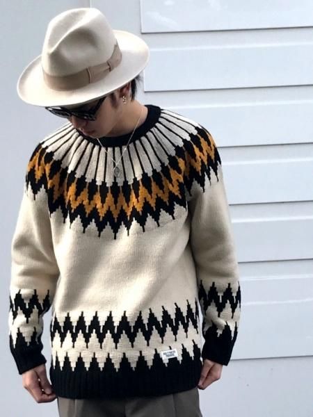 WACKO MARIA (ワコマリア) NORDIC SWEATER (ノルディックセーター) OFF ...