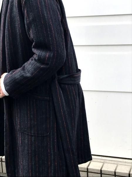 最新最全の マルチストライプガウンコート COAT GOWN STRIPED MULTI