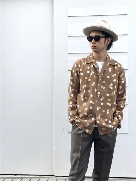 WACKO MARIA (ワコマリア) DOTS L/S HAWAIIAN SHIRT (TYPE-2) (ドット