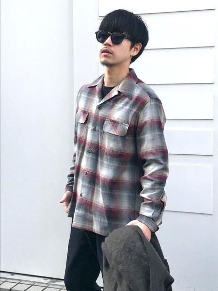 WACKO MARIA (ワコマリア) OMBRAY CHECK OPEN COLLAR SHIRT (TYPE-1 ...