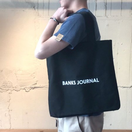 残り1点】BANKS (バンクス) LABEL TOTE BAG (トートバッグ) BLACK