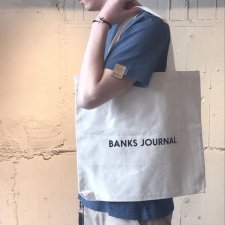 BANKS (バンクス) LABEL TOTE BAG (トートバッグ) OFF WHITE