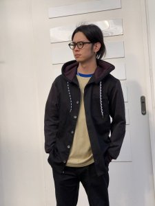 ANASOLULE (アナソルール) Hooded Shirt (フードシャツ) Black