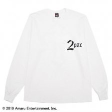 RAPTEES(ラップティーズ) 2PAC CROSS L/S TEE (トゥーパック長袖Tシャツ) WHITE