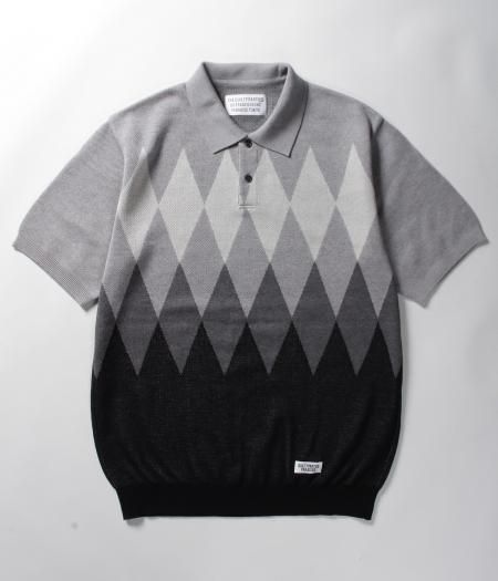 WACKO MARIA (ワコマリア) KNIT PORO SHIRT(ニットポロシャツ) GRAY