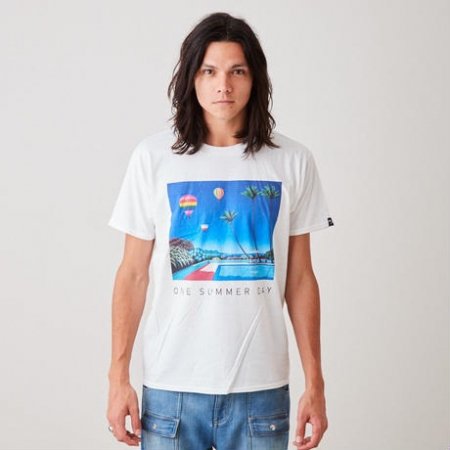 柄デザインプリント永井博×WIND AND SEA Tシャツ サイズL - Tシャツ