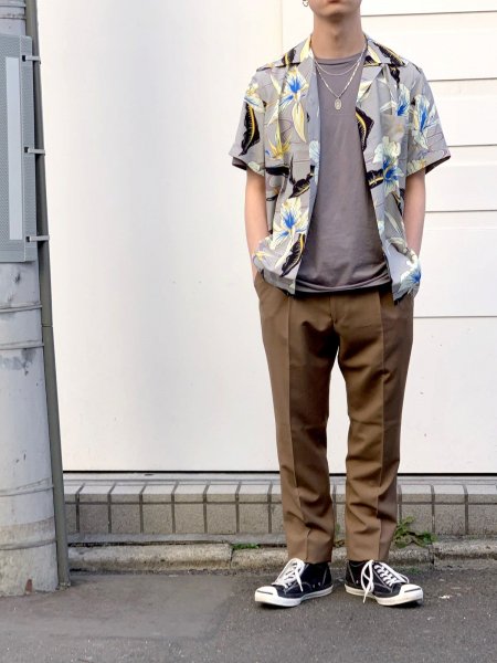 WACKO MARIA (ワコマリア) HAWAIIAN SHIRT S/S (TYPE-8) (アロハ半袖シャツ) GRAY