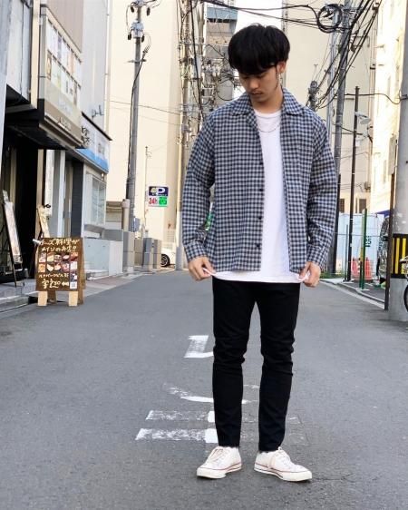 ROTTWEILER (ロットワイラー)Check Open Collar LS Shirt