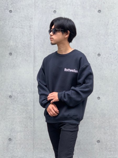 ROTTWEILER (ロットワイラー)Logo Sweater(クルーネックスウェット) BLACK