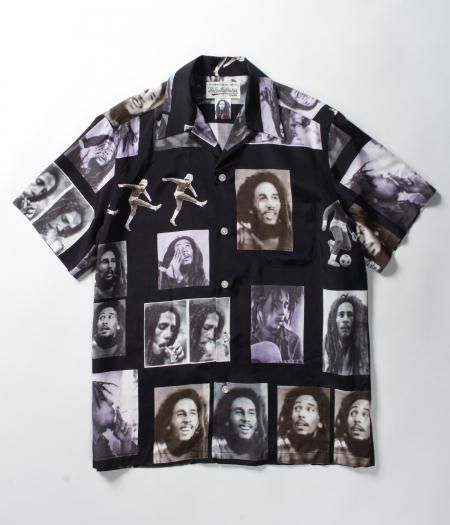 ワコマリア  20SS  Bob Marley S/S Hawaiian Shirt ボブマーリー総柄ハワイアン半袖シャツ メンズ XL