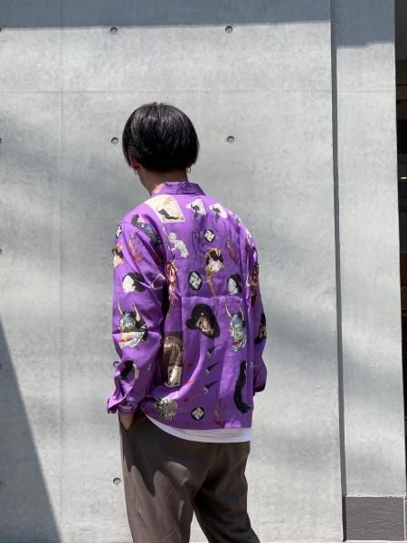 WACKO MARIA (ワコマリア) HAWAIIAN SHIRT L/S (TYPE-2) (お化け図長袖アロハシャツ) L-PURPLE