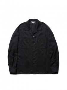 COOTIE (ƥ) Bandana Jacquard Open-Neck L/S Shirt (Хʥ㥬Ĺµ) Black