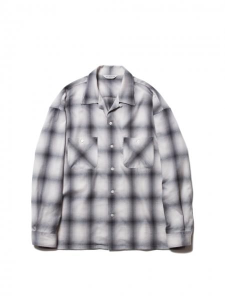 COOTIE (クーティー) Ombre Check Open-Neck L/S Shirt (オンブレー ...