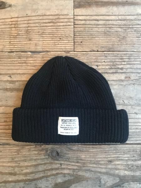 Captains Helm キャプテンズヘルム Military Watch Cap ミリタリーウォッチキャップ Black Captains Helm キャプテンズヘルム Military Watch Cap ミリタリーウォッチキャップ Black