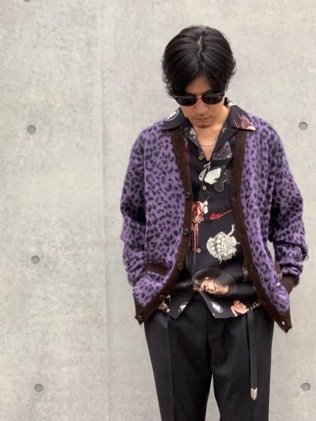 最安値挑戦！】 ワコマリア LEOPARD HEAVY MOHAIR CARDIGAN