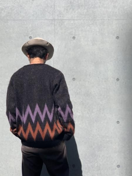 WACKO MARIA (ワコマリア) ZIGZAG MOHAIR CARDIGAN (モヘア 