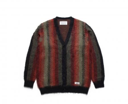 WACKO MARIA (ワコマリア) STRIPED MOHAIR CARDIGAN(ストライプモヘア ...