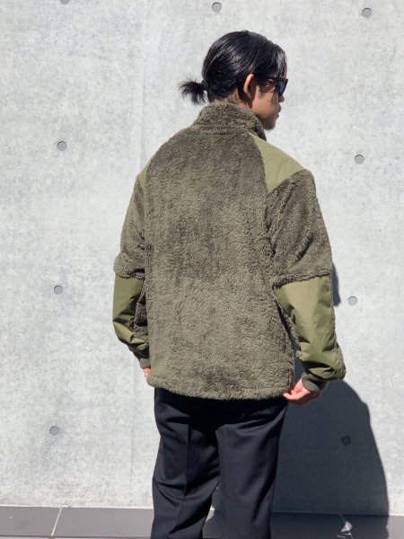 WAX (ワックス) Fleece zip up jacket (フリースジャケット) KHAKI