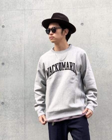 WACKO MARIA (ワコマリア) HEAVY WEIGHT CREW SWEAT SHIRT (TYPE-4) (ヘビーウェイトクルースウェット)  GRAY