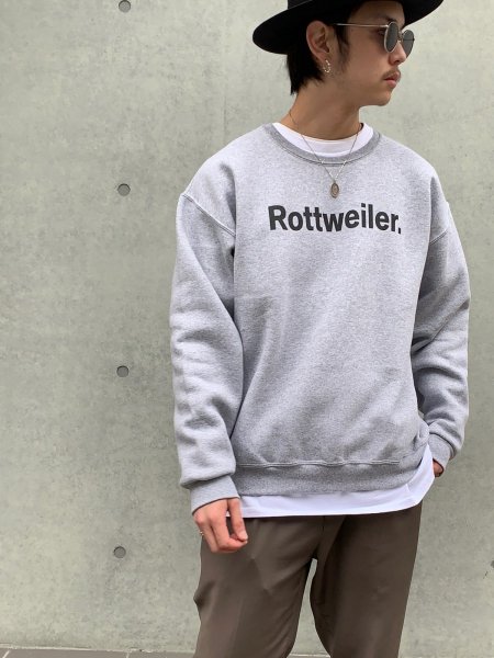 ROTTWEILER (ロットワイラー) R・W Sweater(クルーネックスウェット) GRAY