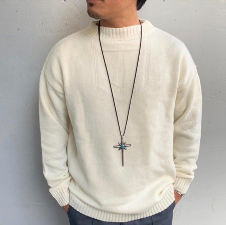 TONY TAIZSUN (トニータイズサン) GANDHI KNIT (クルーネックニット) WHITE