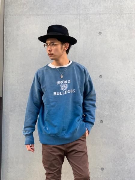 JACKSON MATISSE (ジャクソンマティス) BULLDOGS Sweat (ヴィンテージ加工スウエット) Navy