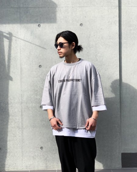 COOTIE (クーティー) Cellie S/S Tee (COOTIE LOGO)(セリー S/S TEE) Ash Gray×White