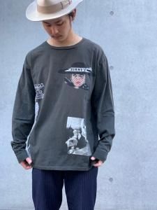ジミーズ×ジャクソンマティス　マルチプリント　ロンT サイズM JIMMY'Z × JACKSON MATISSE (ジミーズ×ジャクソンマティス