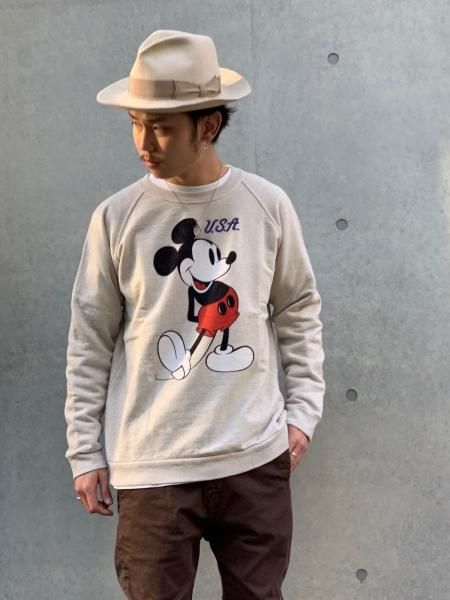 JACKSON MATISSE (ジャクソンマティス) MickeyMouse Sweat (ミッキーマウス加工スウエット) Gray