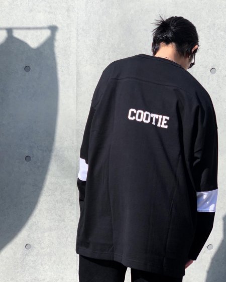 COOTIE (クーティー) Hockey L/S Tee (ホッケーL/S Tee )Black×White