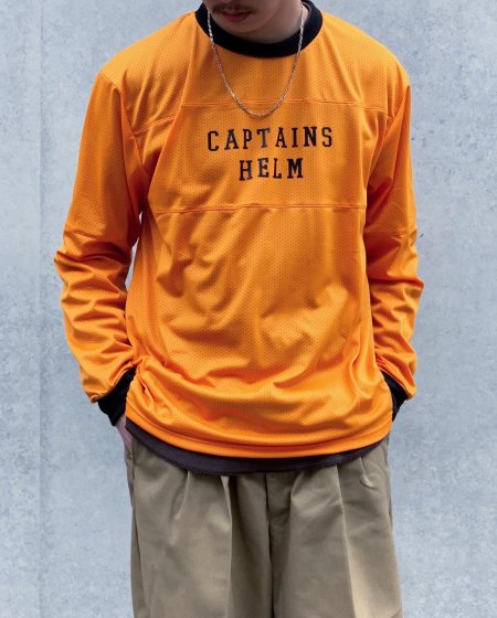 CAPTAINS HELM (キャプテンズヘルム) #GOLDEN STATE MESH L/S TEE (メッシュL/S TEE) ORANGE