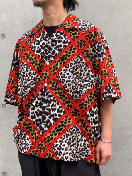 COOTIE (クーティー) Crazy Leopard Open-Neck S/S Shirt (クレイジー 