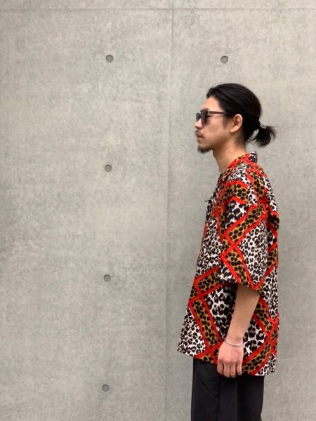 COOTIE (クーティー) Crazy Leopard Open-Neck S/S Shirt (クレイジー 