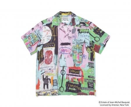 WACKO MARIA (ワコマリア) JEAN-MICHEL BASQUIAT / S/S HAWAIIAN SHIRT ( TYPE-1 )( バスキアハワイアンシャツ) ONE