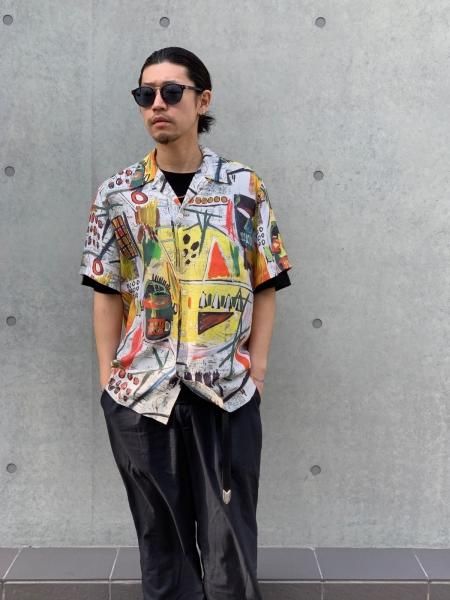 WACKO MARIA ワコマリア 23SS×JEAN-MICHEL BASQUIAT S/S HAWAIIAN SHIRT バスキア ハワイアン 開襟 アロハシャツ ホワイト