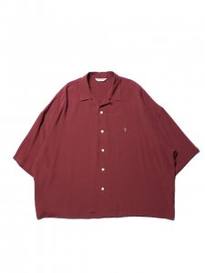 ڻĤ1COOTIE (ƥ)  Rayon Open-Neck S/S Shirt (졼󥪡ץͥåS/S) Burgundy