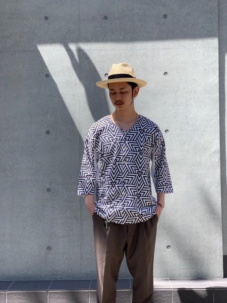 激安ブランド 小紋柄- Koikuchi-shirts wax thm WAX 鯉口 シャツ