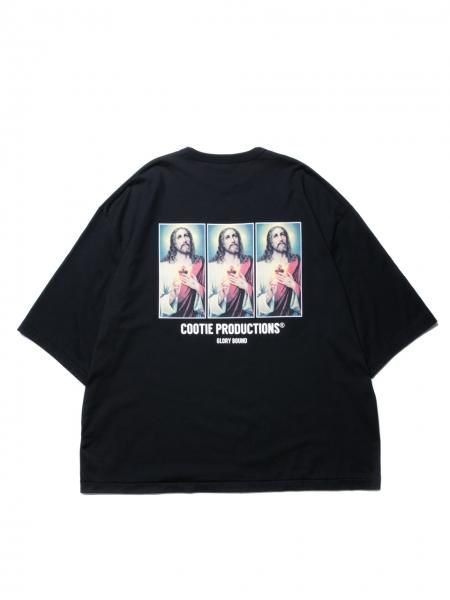 COOTIE (クーティー) Print Oversized S/S Tee (JESUS)(プリントオーバーサイズS/S Tee ) Black