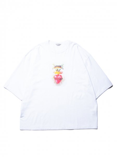 COOTIE (クーティー) Print Oversized S/S Tee (SACRED HEART)(プリントオーバーサイズS/S Tee )  White