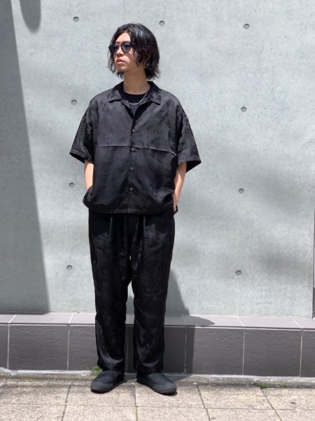 【希少】EVISEN × DELUXEコラボ　半袖シャツ　刺繍　ギャルソンシャツ
