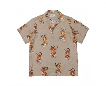 WACKO MARIA (ワコマリア) TIM LEHI S/S HAWAIIAN SHIRT (TYPE-4) (ティムリーハイハワイアンシャツ)  BEIGE