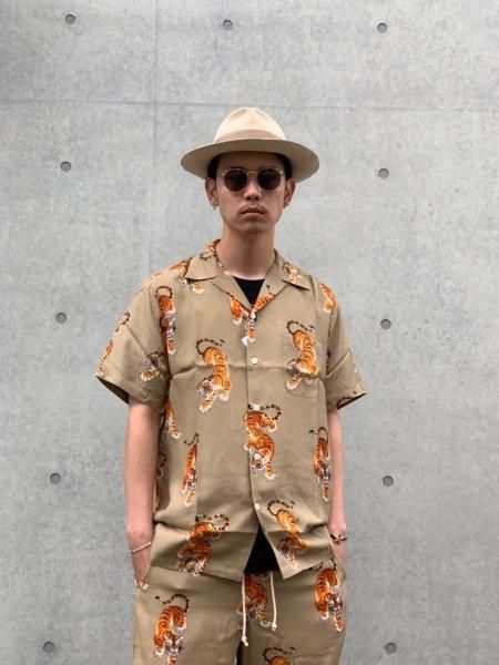 WACKO MARIA (ワコマリア) TIM LEHI S/S HAWAIIAN SHIRT (TYPE-4) (ティムリーハイハワイアンシャツ)  BEIGE